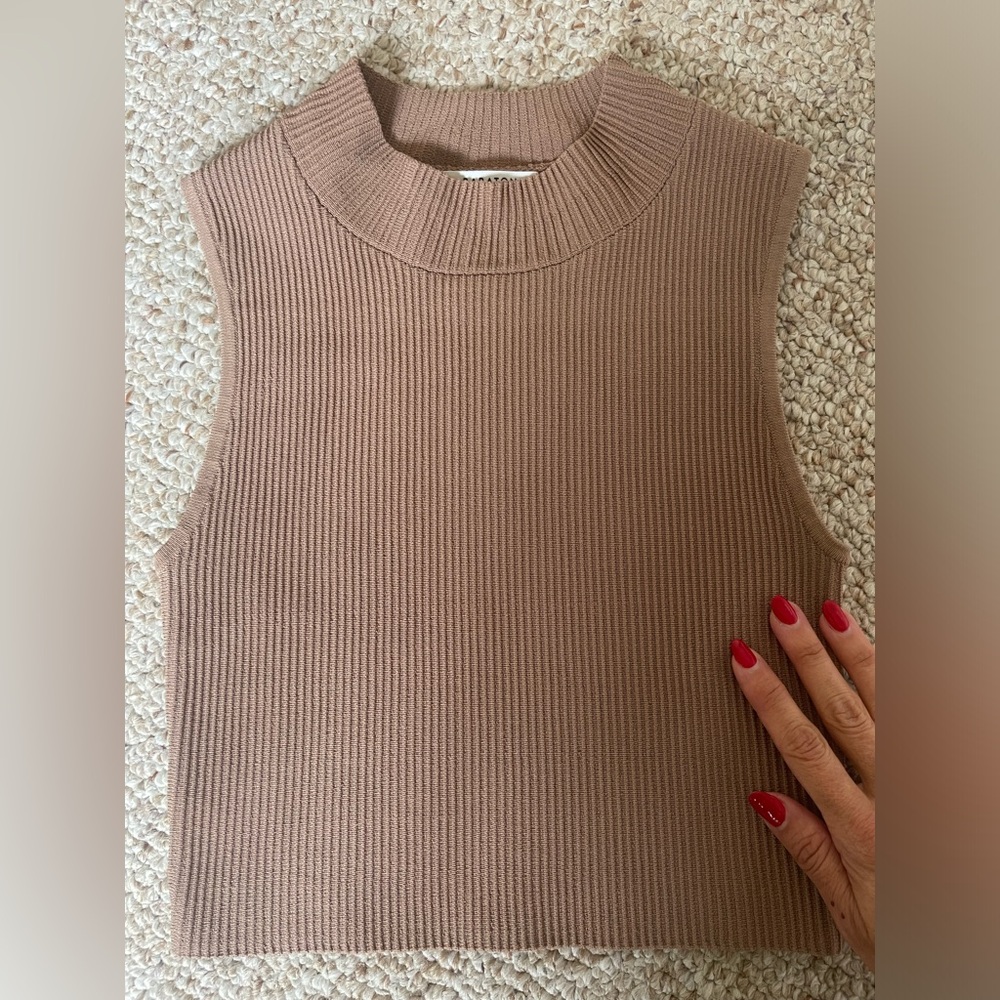 Aritzia Babaton turtle neck sleeveless knit top XXS